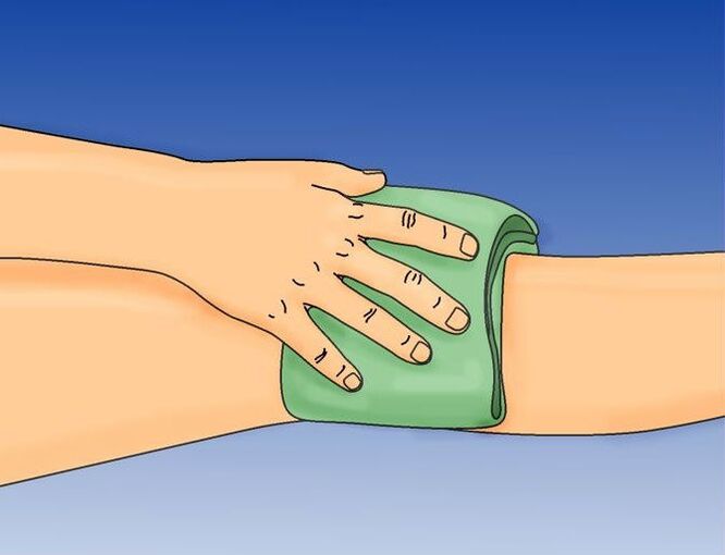 comprimir en la rodilla para la osteoartritis